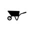 Wheelbarrow Sand Isolated. Vector icon