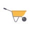 Wheelbarrow vector illustration icon tool. Gardening equipment wheel and agriculture cart. Garden farm symbol isolated white and