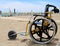 Wheelchair with aluminum alloy wheels to move on the beach