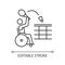 Wheelchair badminton linear icon