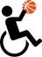 Wheelchair basketball pictogram