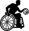 Wheelchair basketball silhouette