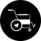 Wheelchair in black circle icon. Attractive, beautifully and faithfully designed wheelchair Icon. Wheelchair, handicapped or acces