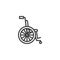 Wheelchair for disabled line icon