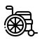 Wheelchair Equipment Icon Outline Illustration