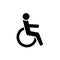 Wheelchair flat icon. Vector disabled handicap icon, Illustration EPS10