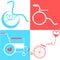 Wheelchair flat icon. Vector wheelchair icon. Attractive and Beautifully or Faithfully Designed Wheelchair Icon. Wheelchair, handi