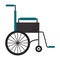 Wheelchair flat medical icon vector illustration.