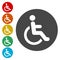 Wheelchair Handicap Icon. Disabled sign icon