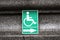 Wheelchair Handicap Sign inside The temple Wat Sothorn Wararam Thailand
