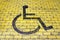 Wheelchair icon on parking place