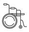 Wheelchair icon are shown.Orthopaedic rehabilitation icon vector