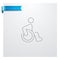 Wheelchair Line Icon