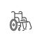 Wheelchair line icon