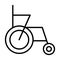 Wheelchair Line Icon.Vector Simple 96x96 Pictogram