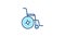 Wheelchair pictogram linear icon