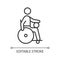 Wheelchair rugby linear icon