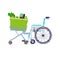 Wheelchair shopping cart