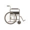 Wheelchair side view monochrome flat in gray color theme
