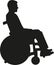 Wheelchair silhouette vector