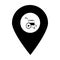 Wheelchair store location map pin pointer icon. Element of map point for mobile concept and web apps. Icon for website design and