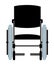 Wheelchair. Transport chair in case of illness, injury, or disability, medical support equipment. Vector flat style