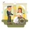 Wheelchair wedding