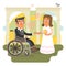 Wheelchair wedding