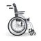 Wheelchair on a white background. Side view. 3d rendering