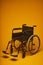 Wheelchair on yellow