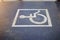 Wheelchairs symbol for disabled people, public space concept for the disabled