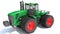 Wheeled Articulated Farm Tractor 3D rendering on white background