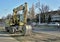 Wheeled excavator prepared for work