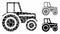 Wheeled tractor Composition Icon of Rugged Items