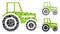 Wheeled tractor Composition Icon of Uneven Parts