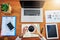 Where success takes place. High angle shot of an unrecognizable woman working at her desk at home.