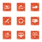 Wherewithal icons set, grunge style