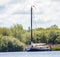 Wherry Solace moored up on Wroxham Broad, Norfolk