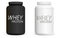 Whey protein black and white bottles set. Sports