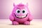 Whimsical 3d cartoon character design of a friendly monster with a playful and fun style