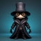 Whimsical 3d Vinyl Toy: Monkey In Plague Doctor Mask
