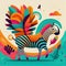 Whimsical Animal Illustration: A Playful Masterpiece Made with Generative AI