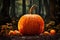 Whimsical autumn halloween pumpkin. Generate Ai