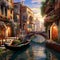 Whimsical and awe-inspiring image capturing the essence of Venetian island life