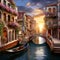 Whimsical and awe-inspiring image capturing the essence of Venetian island life