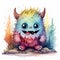 Whimsical Baby Monster Art Adorable Wonder