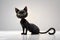 Whimsical Black Cat with Expressive Eyes. Created with Generative AI