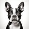 Whimsical Black And White Boston Terrier Dog Portraits