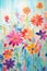 Whimsical Blooms: A Vibrant Symphony of Daisy Delights on a Soft