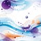 Whimsical blue and purple water background with transparent layers (tiled)